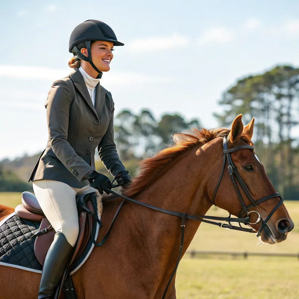 Alexis Stewart on a horse